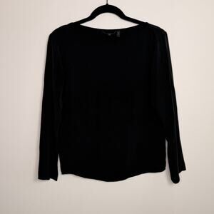 Theory Brigita Classic GGT 100% Silk Blouse Long Sleeve Black Women’s S